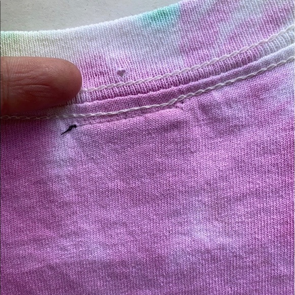 Day by Daydreamer Womens small short sleeve tiedye pink and green star tee - Picture 8 of 9